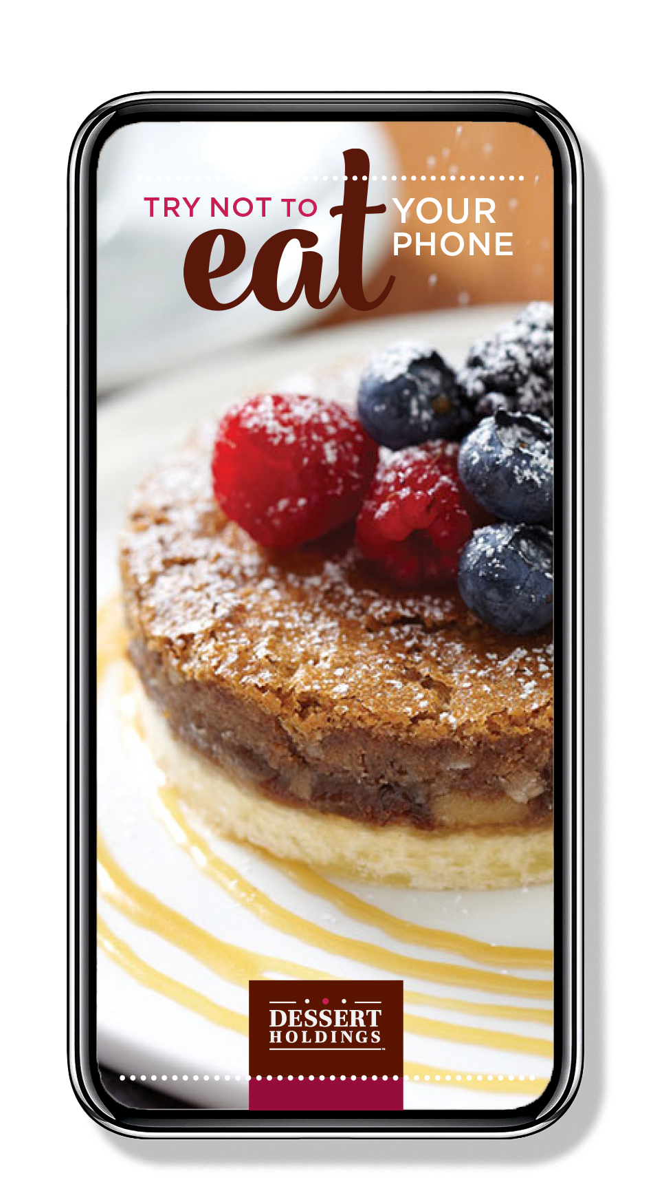 Dessert Holding Instagram story in phone1