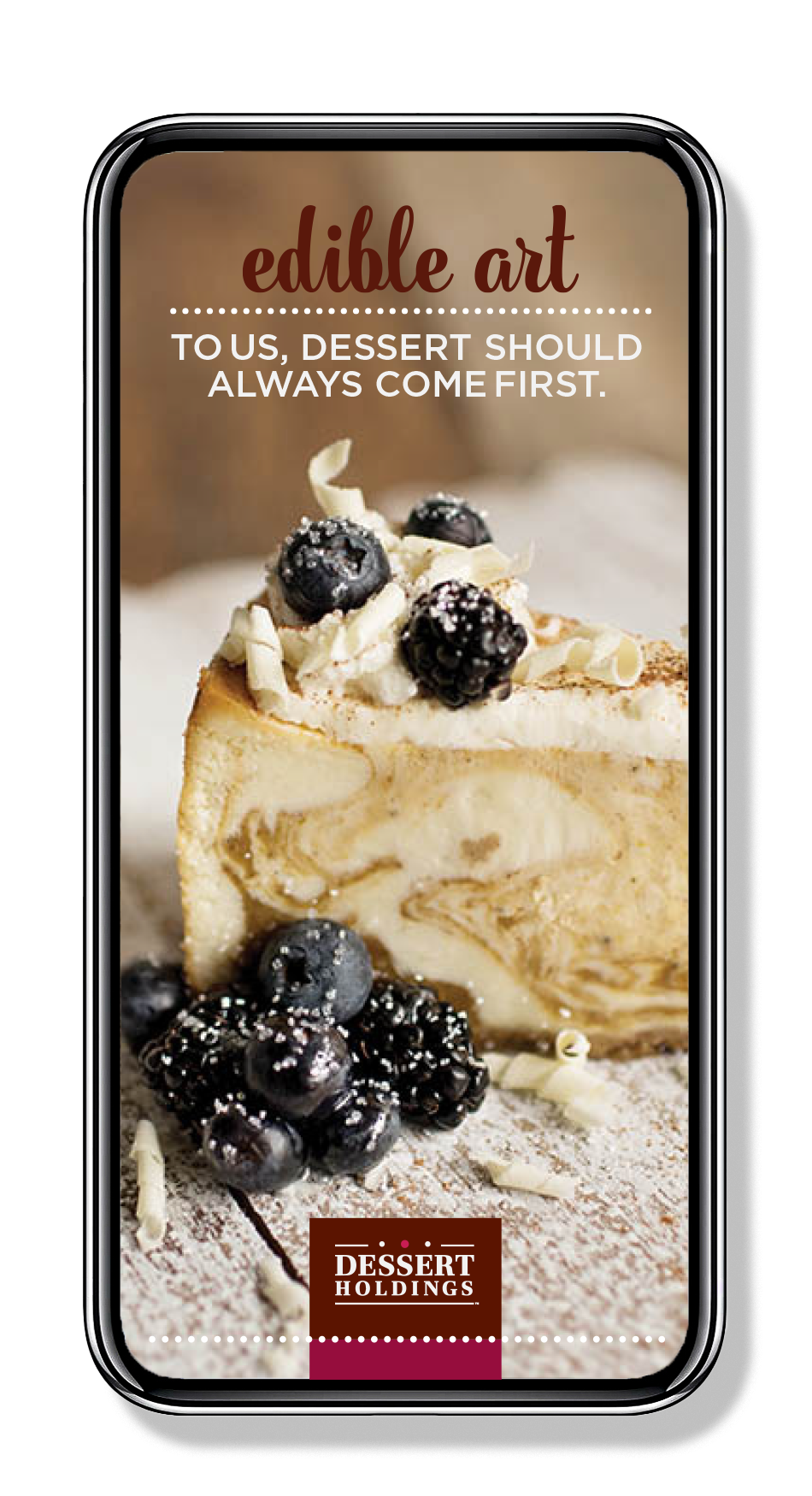 Dessert Holding Instagram story in phone2