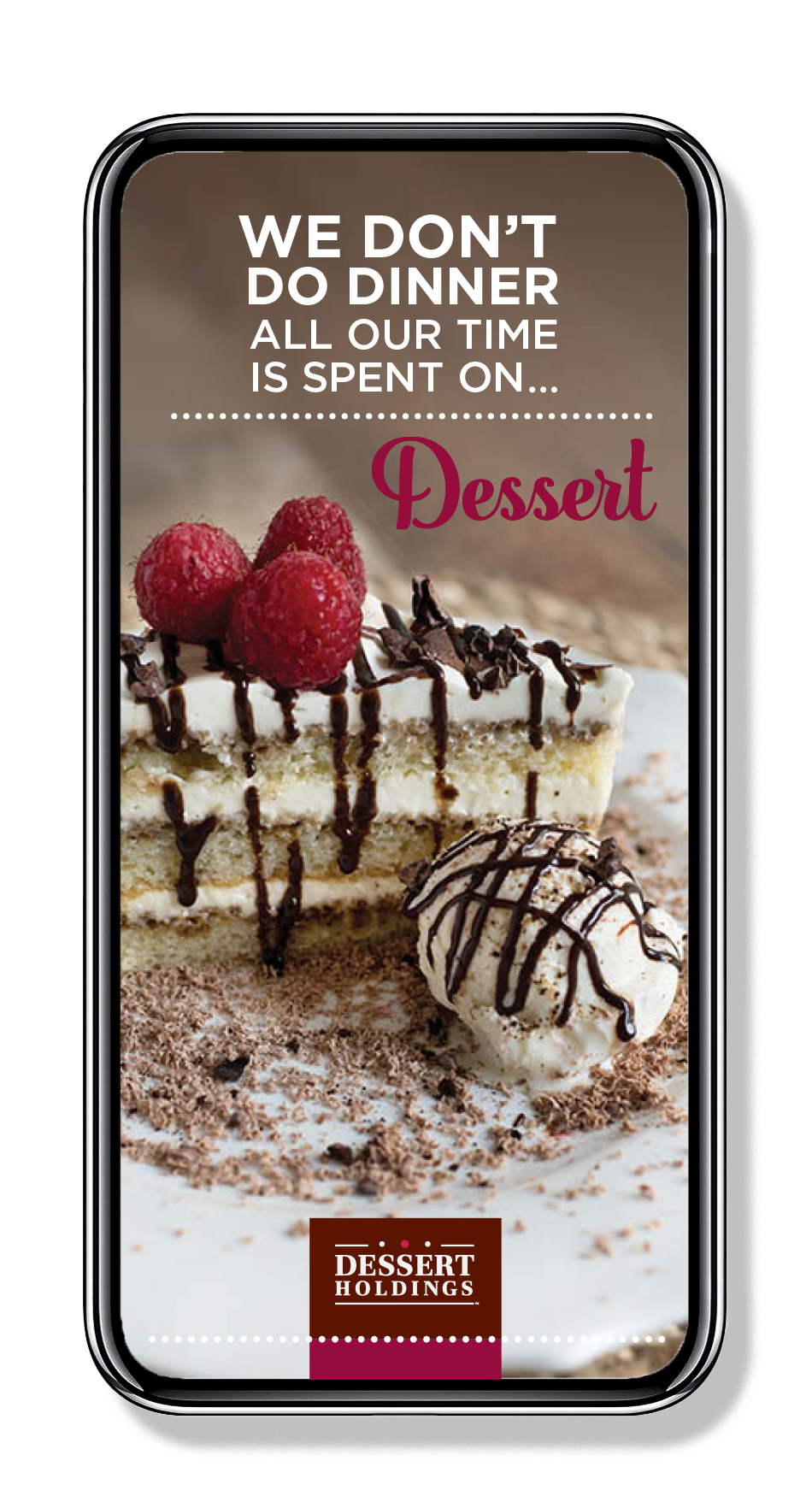 Dessert Holding Instagram story in phone3